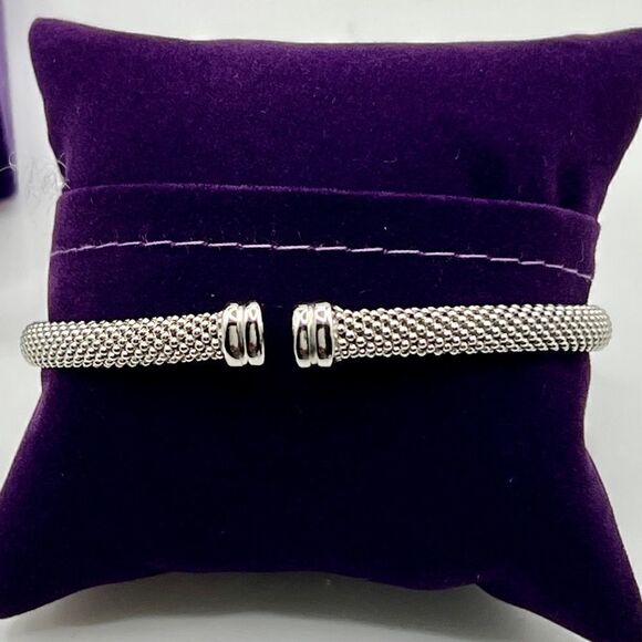 Brand New Phillip Gavriel DIAMOND TALLY CUFF BRACELET IN STERLING SILVER & 18K - Picture 9 of 11